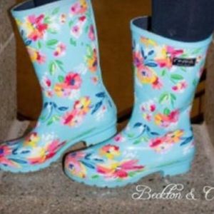 Floral Rain Boots